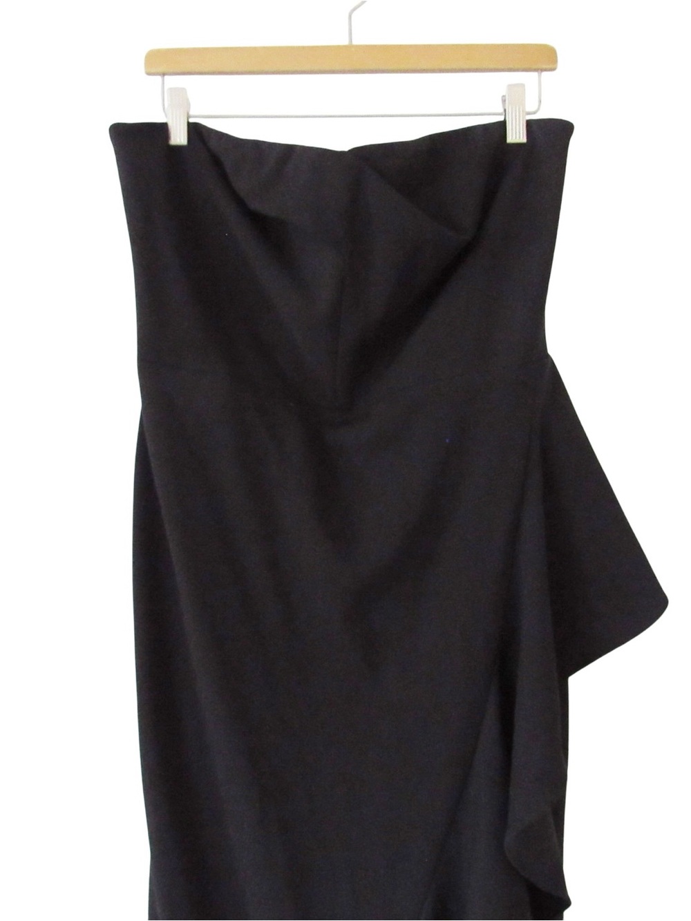 Dress the Population Paris Black Strapless Ruffle Long Gown XL Mermaid Formal - Picture 6 of 11